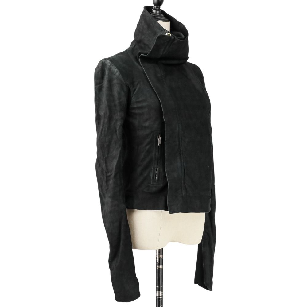 良品 RICK OWENS リックオウエンス ハイネック レザーライダース