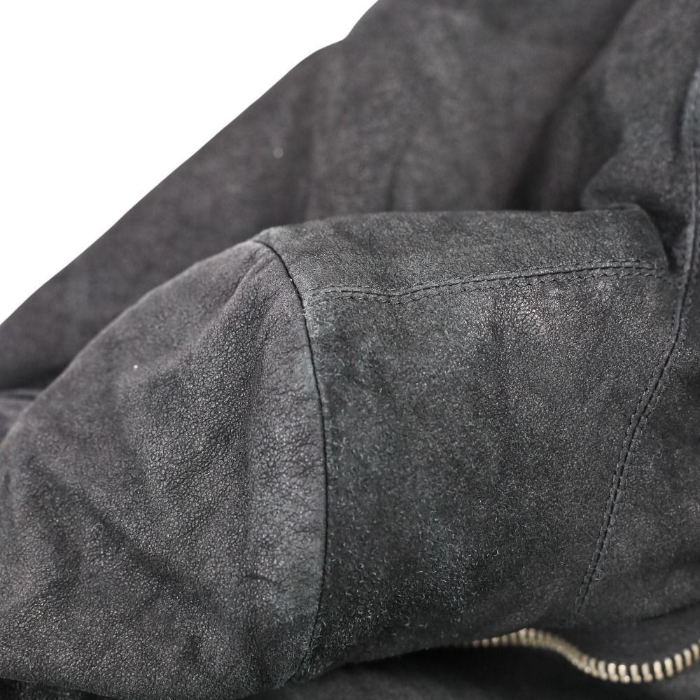 良品 RICK OWENS リックオウエンス ハイネック レザーライダース