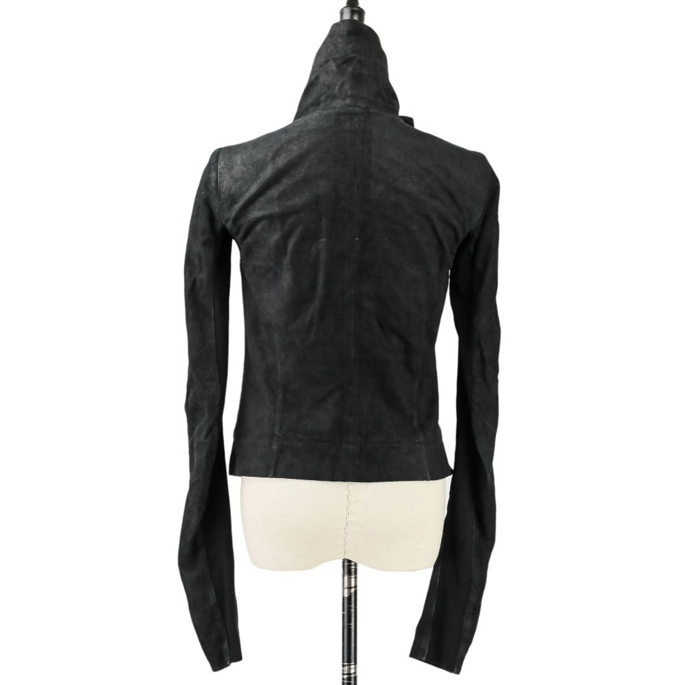Rick Owens リックオウエンス ハイネック シングルライダース レザー 良品 RICK OWENS リックオウエンス ハイネック レザーライダース
