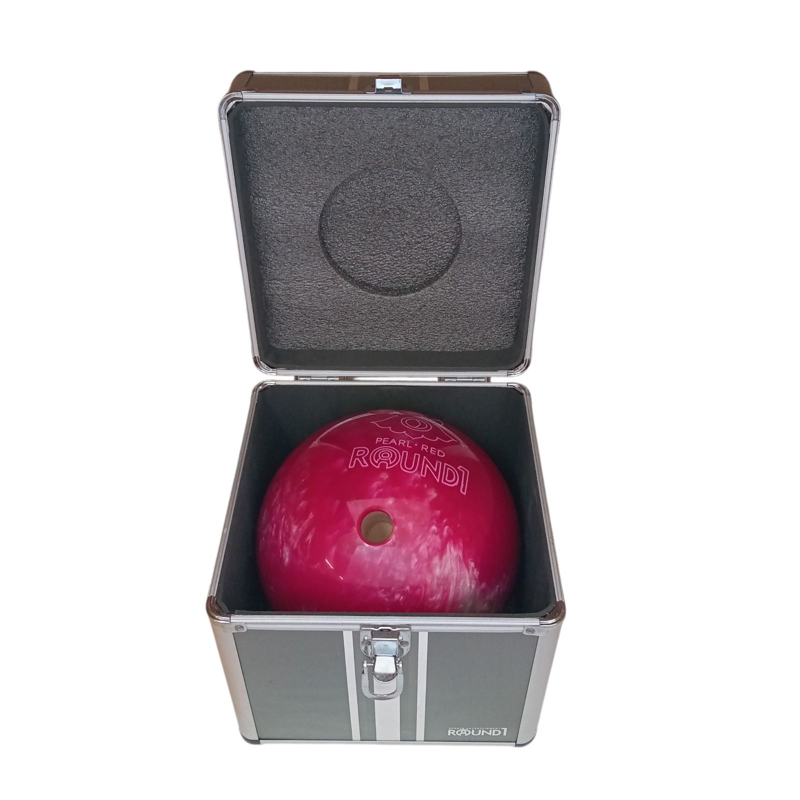 X03172 ボウリングボール ROUND1 PEARLRED ラウンドワン ケース付き