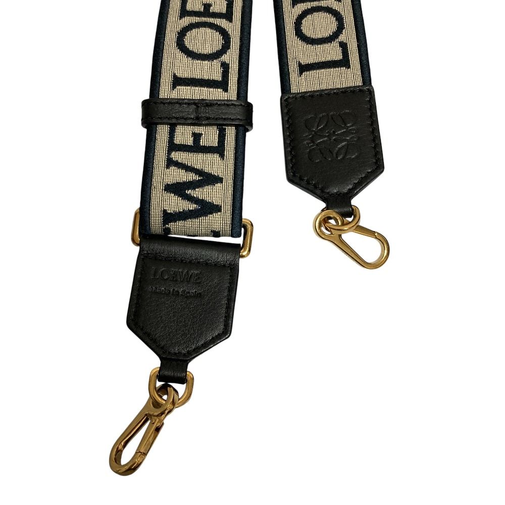美品 LOEWE ロエベ アナグラム ショルダーストラップ ネイビー