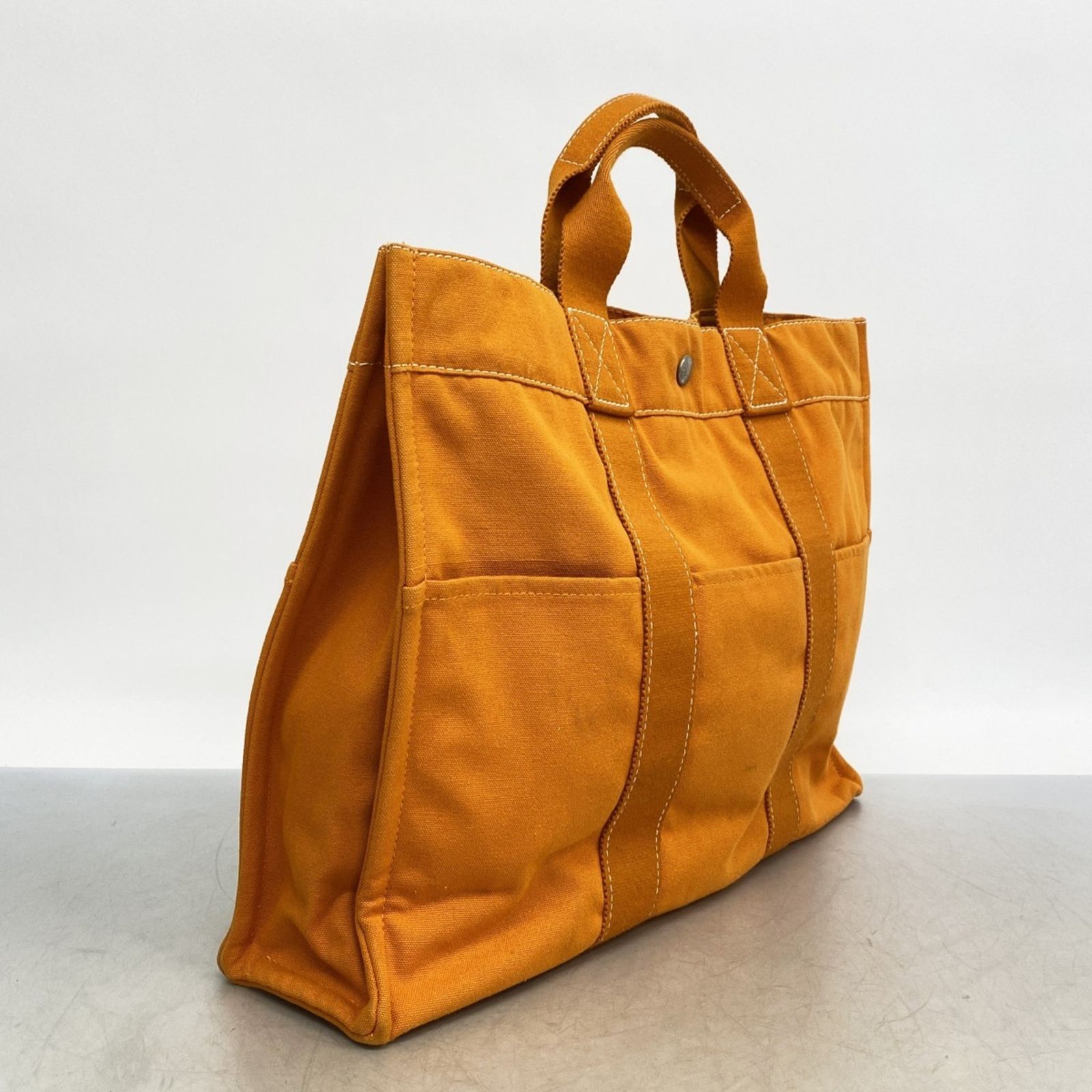エルメス HERMESドーヴィルMM オレンジ エルメス(Hermes) エルメス トートバッグ ドーヴィルMM キャンバス