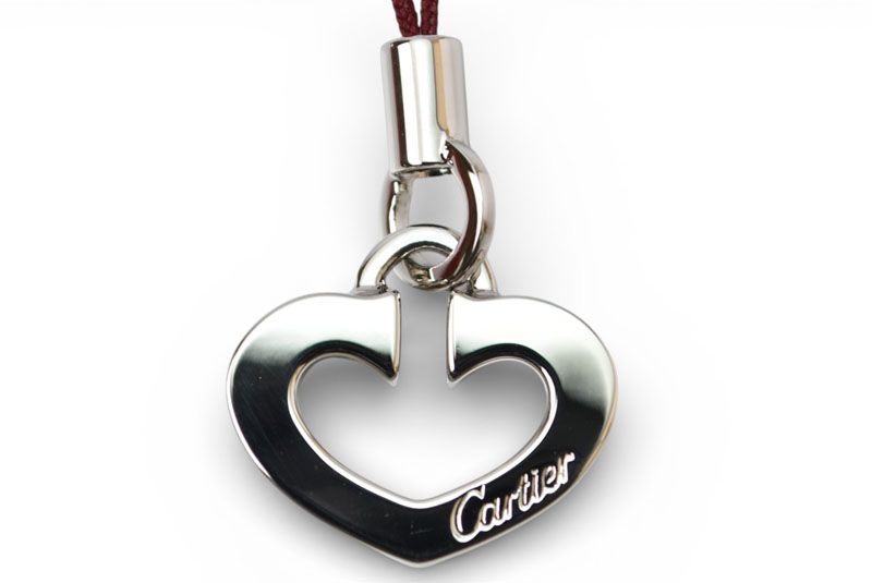 カルティエ キーホルダー/チャーム Cartier Cハートチャーム シルバー