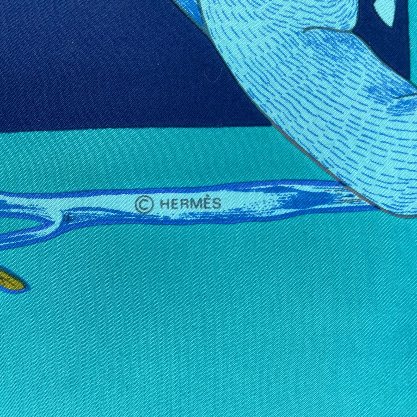 極美品 HERMES エルメス スカーフ シルク カレ90 ANIMAL ALPHABET