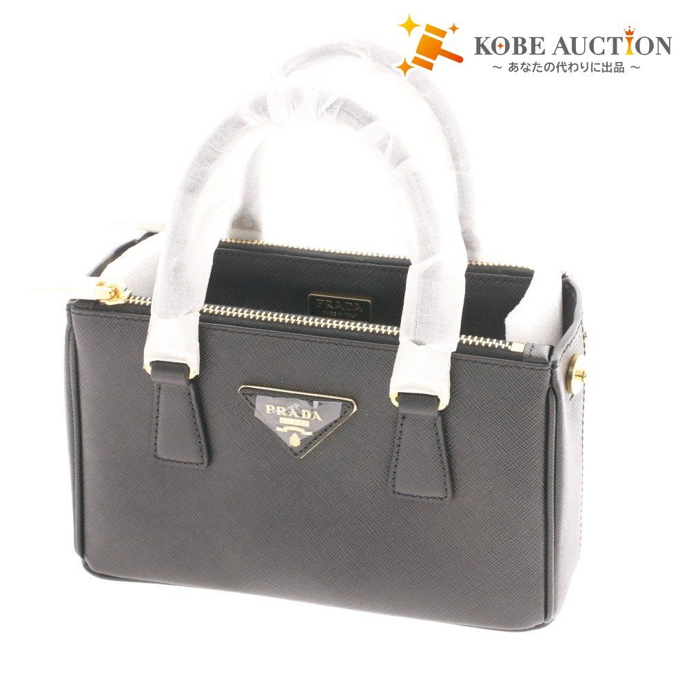 □ PRADA プラダ ガレリア サフィアーノレザー ミニバッグ 1BA916 鞄 