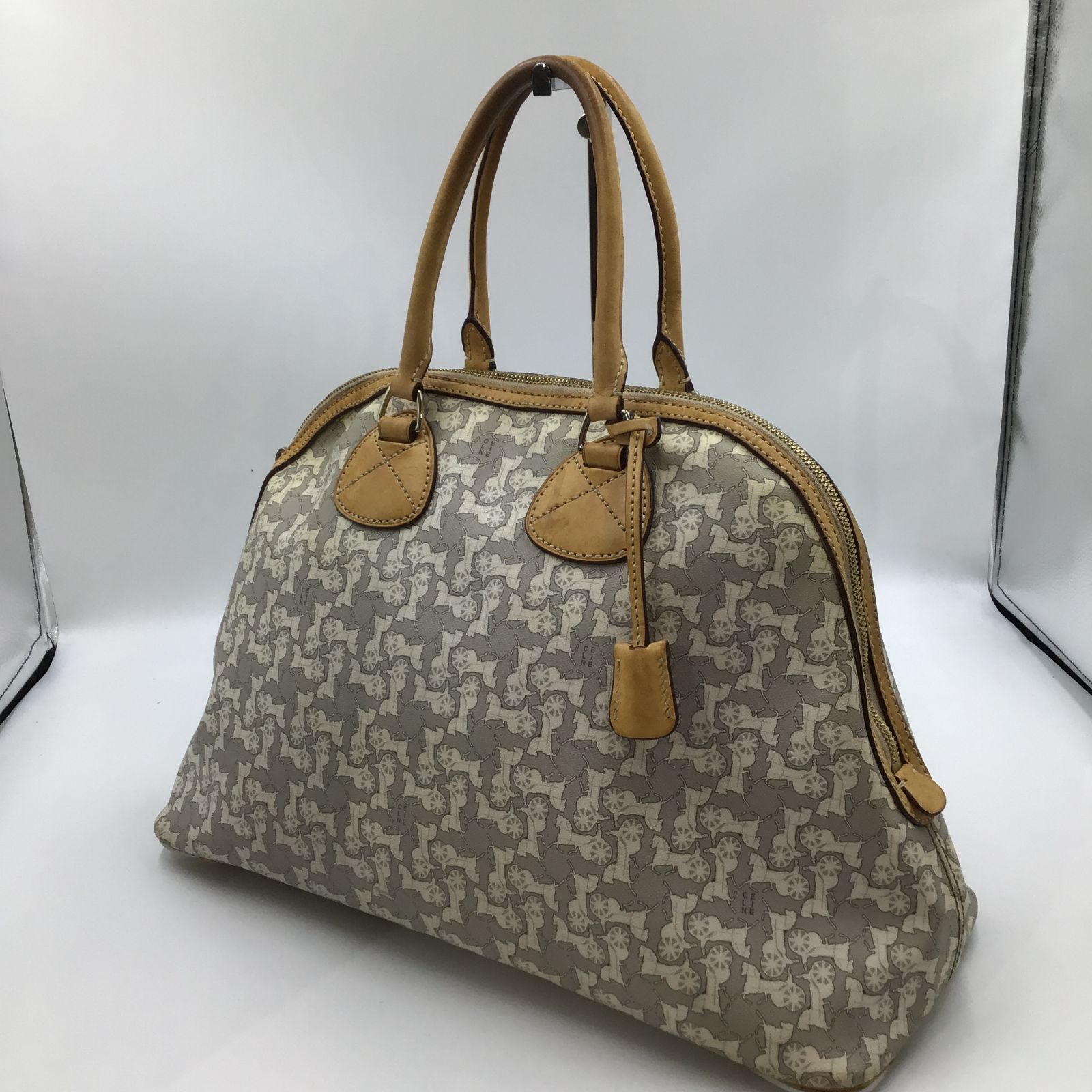 セリーヌ CELINE ハンドバッグ ヴィンテージ ホワイト アイボリー 