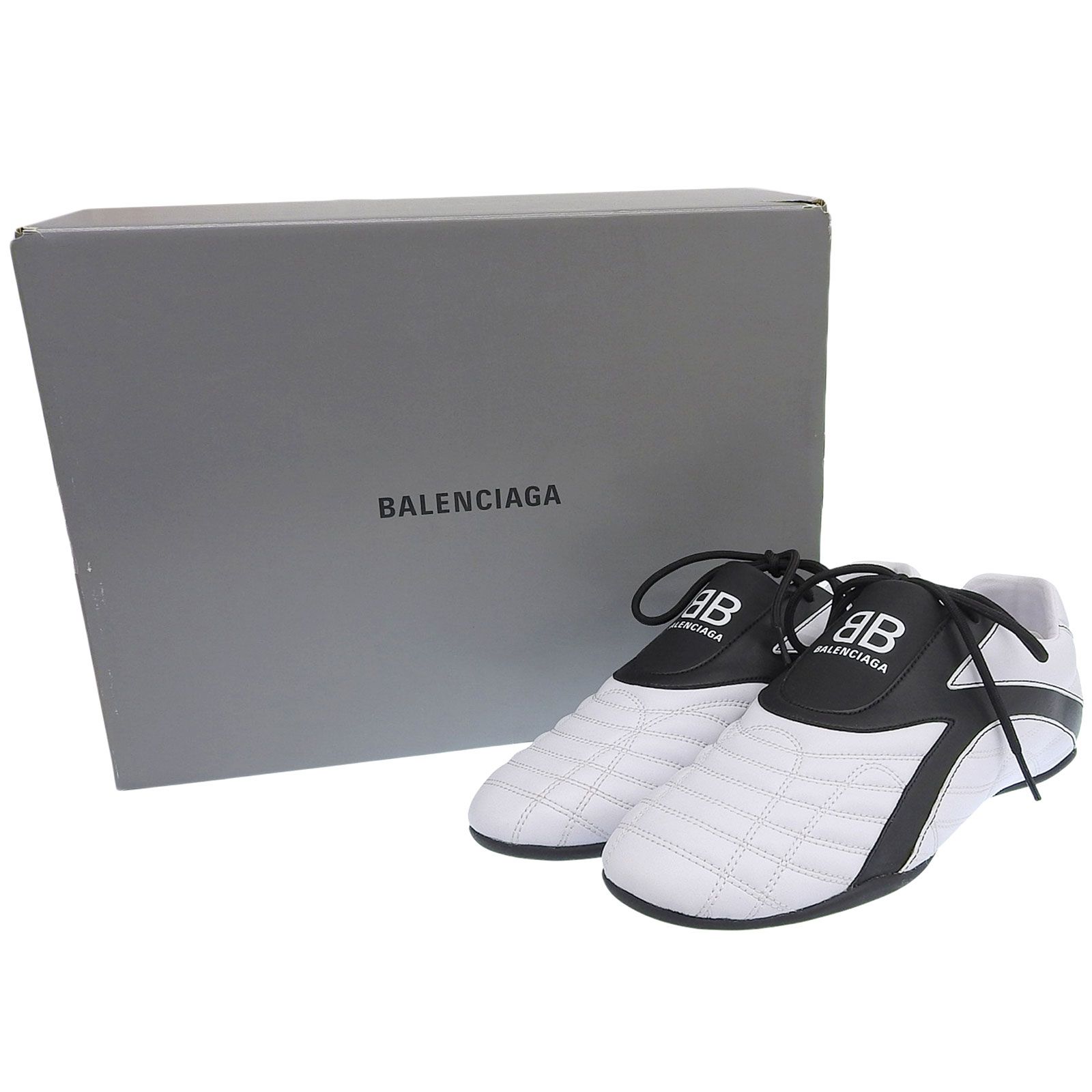 未使用品▲BALENCIAGA バレンシアガ 617540 ZEN SNEAKER ローカットスニーカー シューズ ホワイト ブラック 27 箱付き メンズ 未使用品△BALENCIAGA バレンシアガ 617540 ZEN SNEAKER ローカット