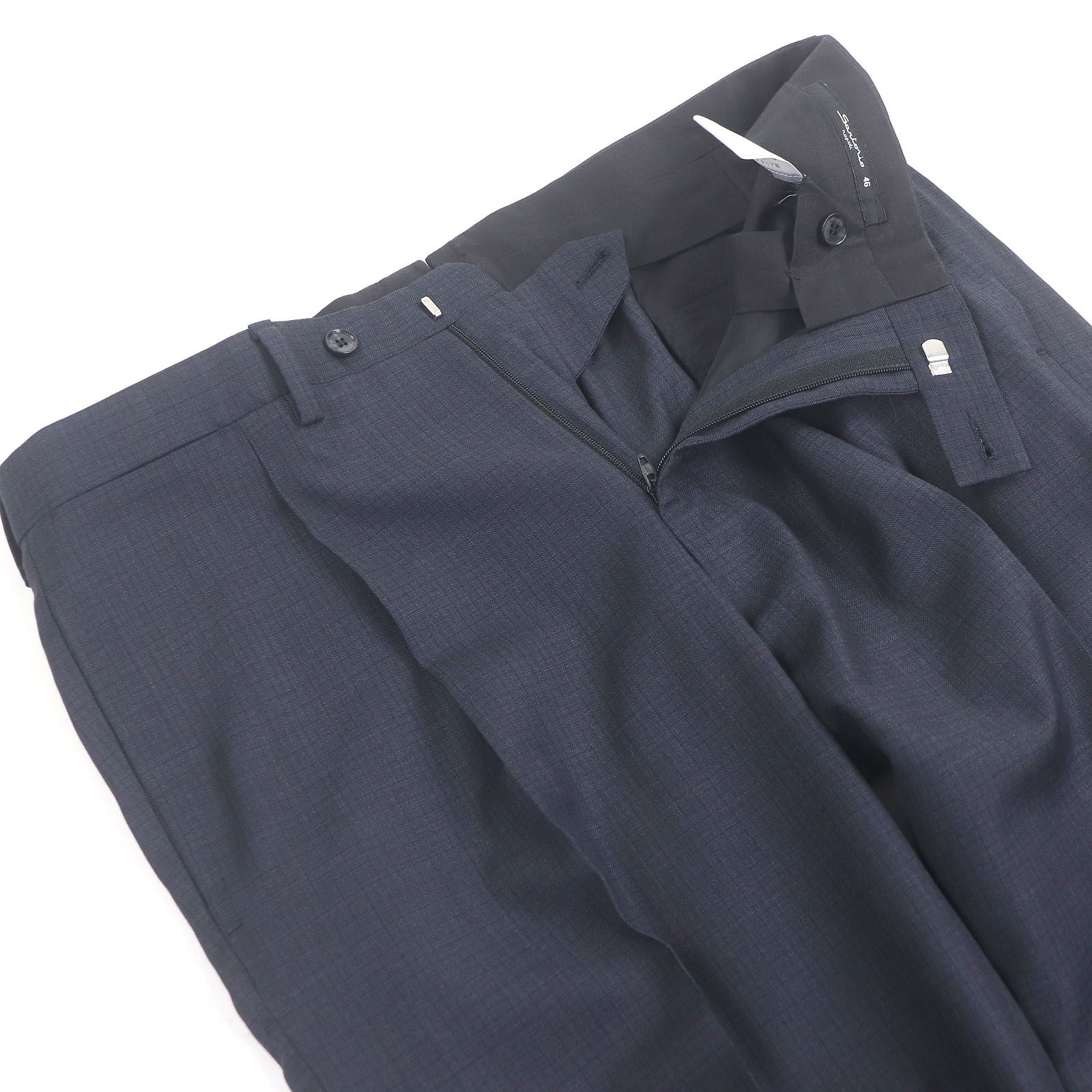 極美品□Sartorio サルトリオ ウール100％ チェック柄 シングルスーツ