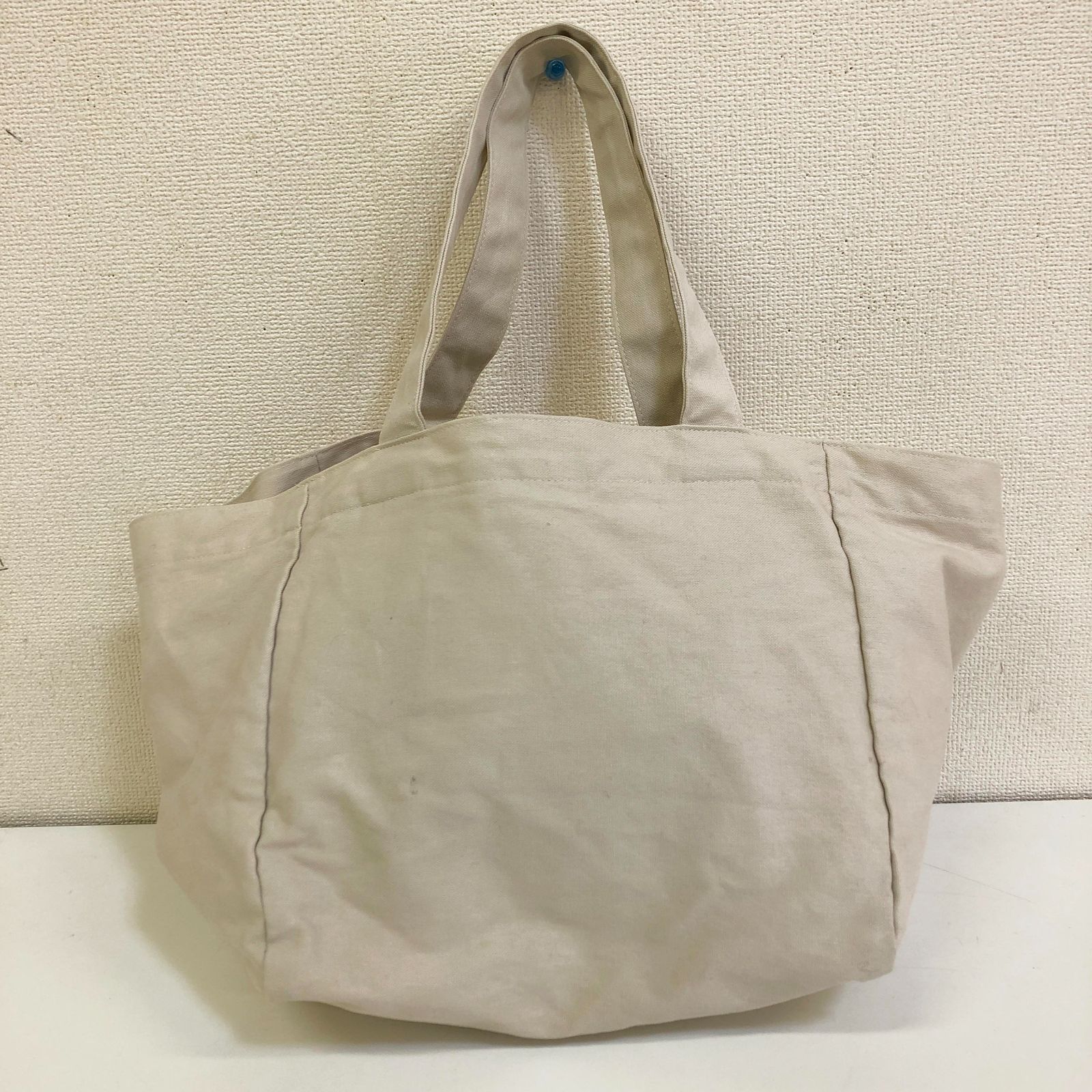 LUDLOW ラドロー ビッグリボン コットントートバッグ マチ広 ベージュ 