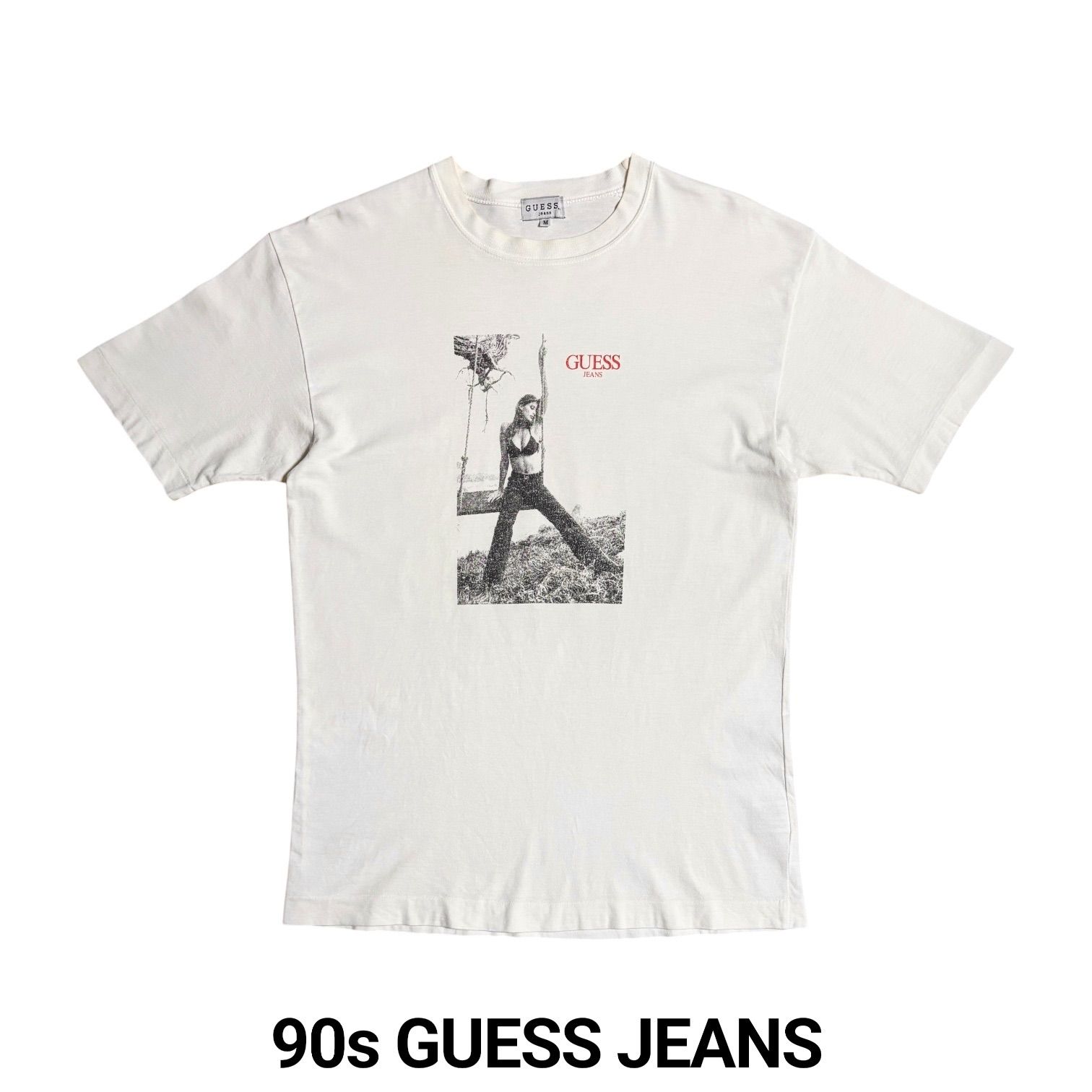 古着 90s ゲス ジーンズ レティシア カスタ ポートレート Tシャツ 