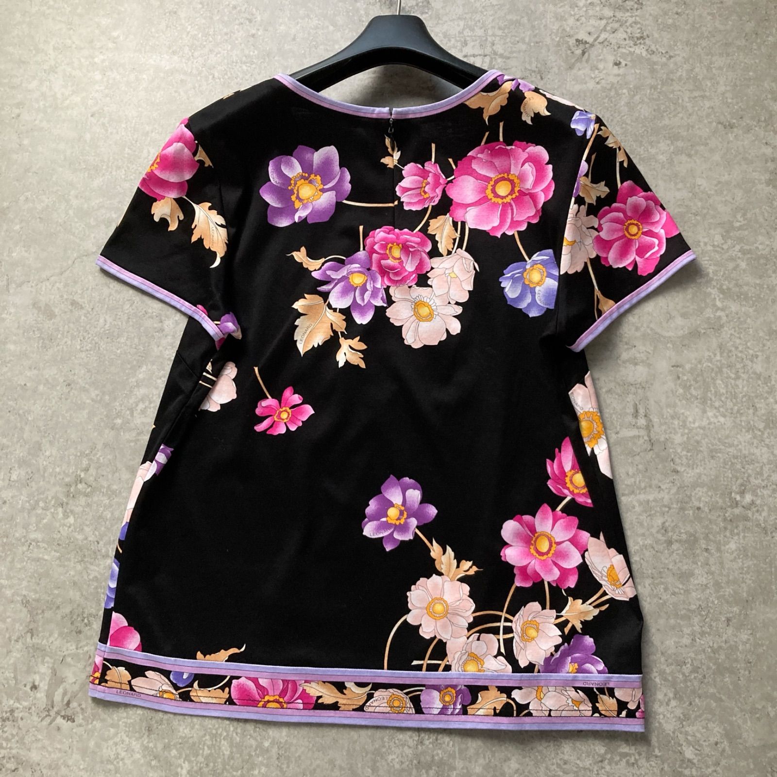 LEONARD レオナール 美品 フラワープリント ブラウス M 花柄 
