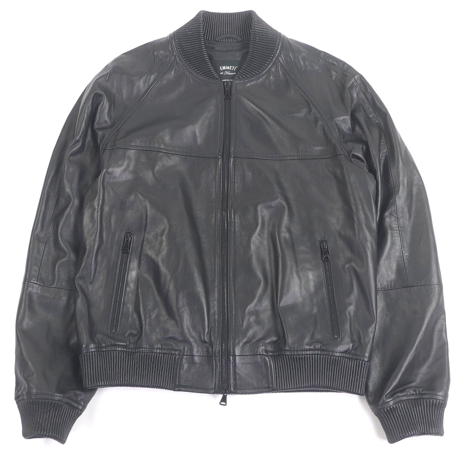 極美品□EMMETI エンメティ TAYLOR ラムスキン ボンバージャケット