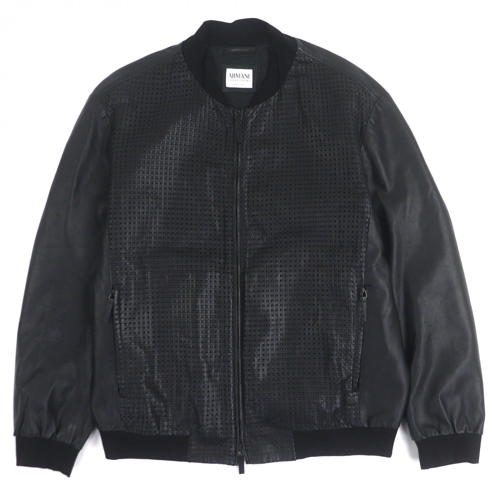 極美品▽ARMANI COLLEZIONI アルマーニコレッツォーニ 羊革 ダブル
