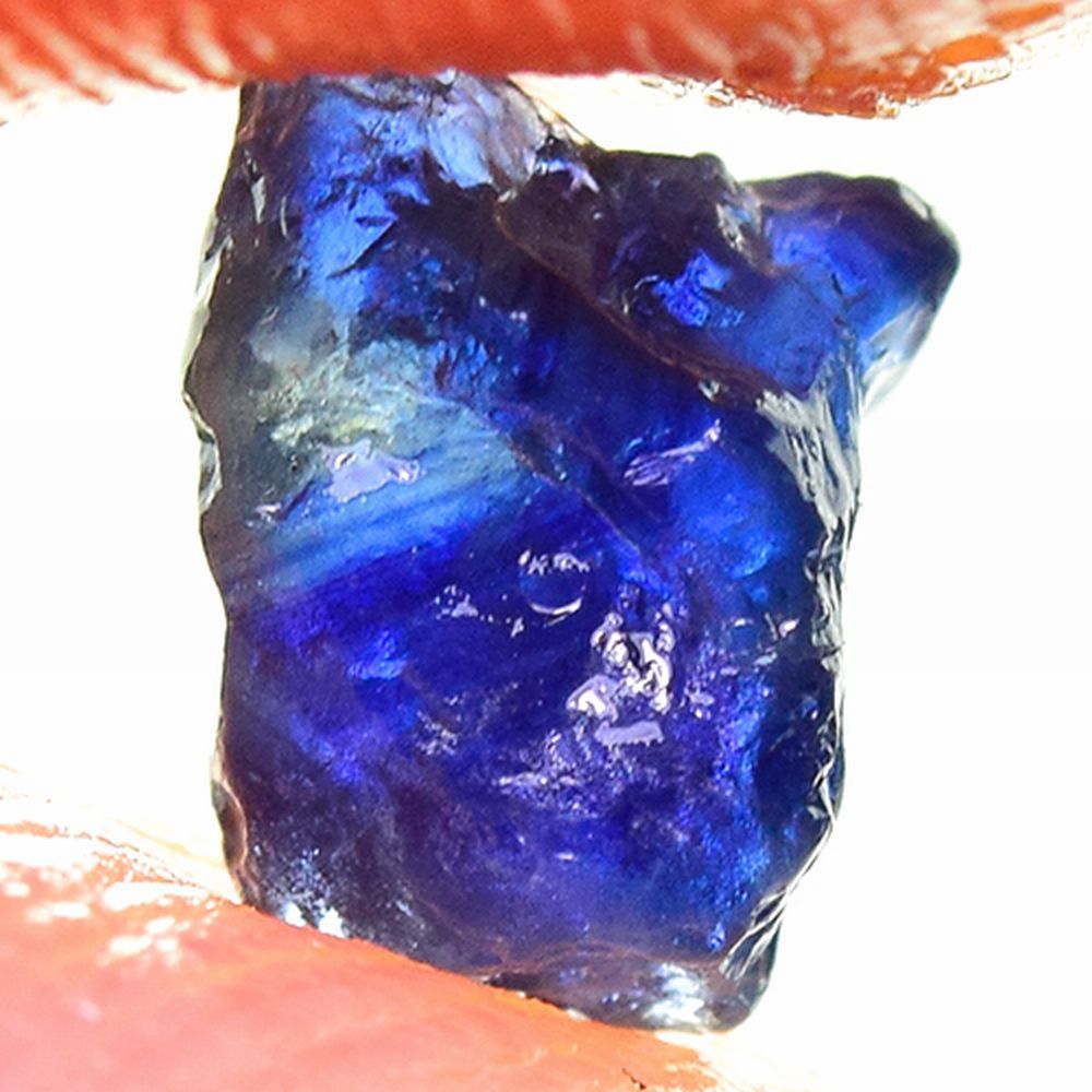 ブルーサファイア マイカ 原石 世界の原石:ブルーサファイア 1.55ct:6496】マダガスカル産 Natural