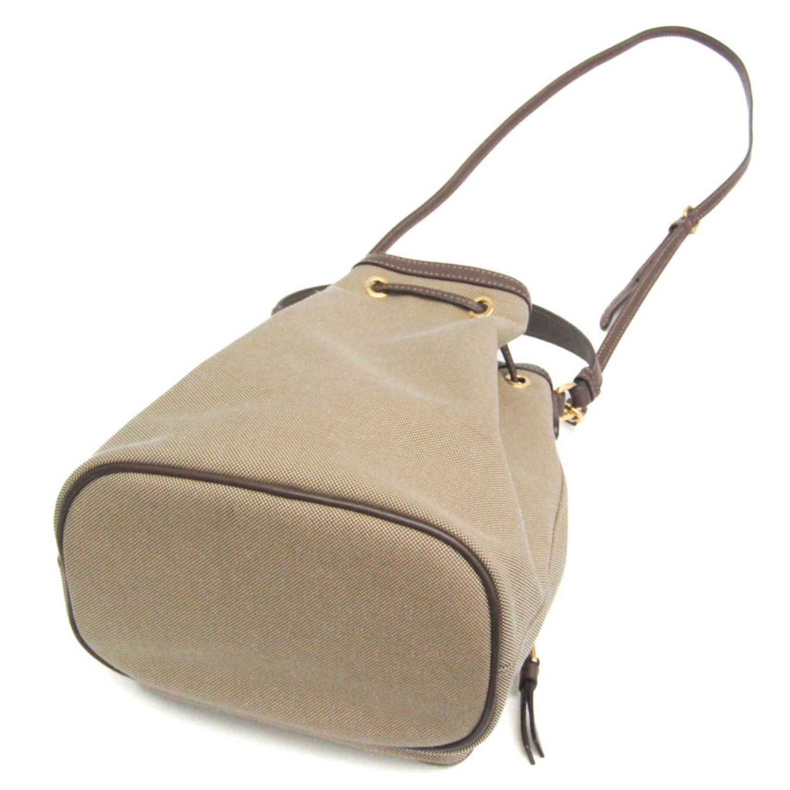 プラダ(Prada) ロゴジャガード 巾着バッグ レディース レザー,ジャ 