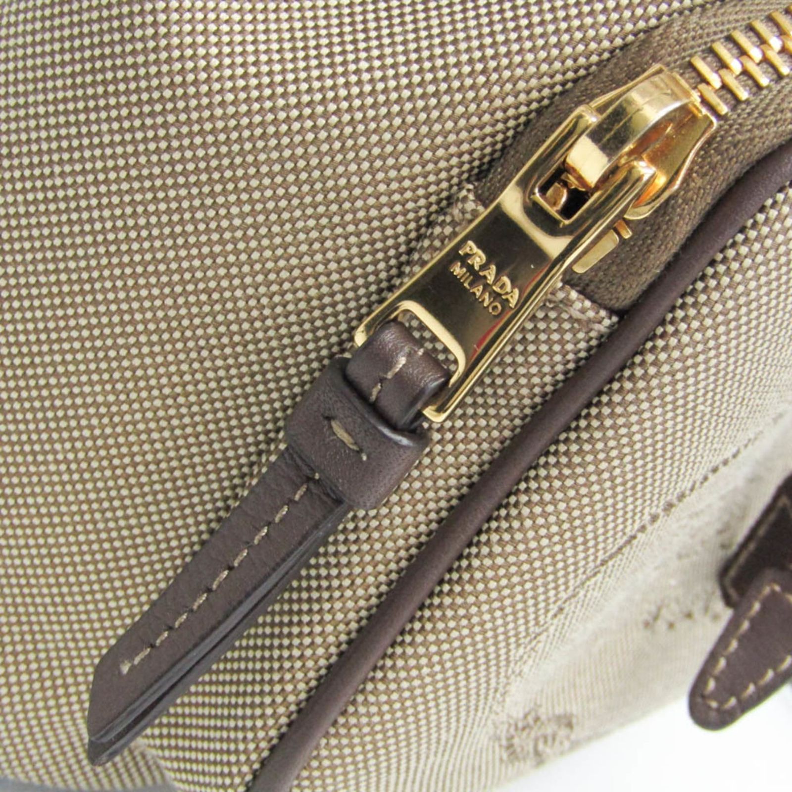 プラダ(Prada) ロゴジャガード 巾着バッグ レディース レザー,ジャ 