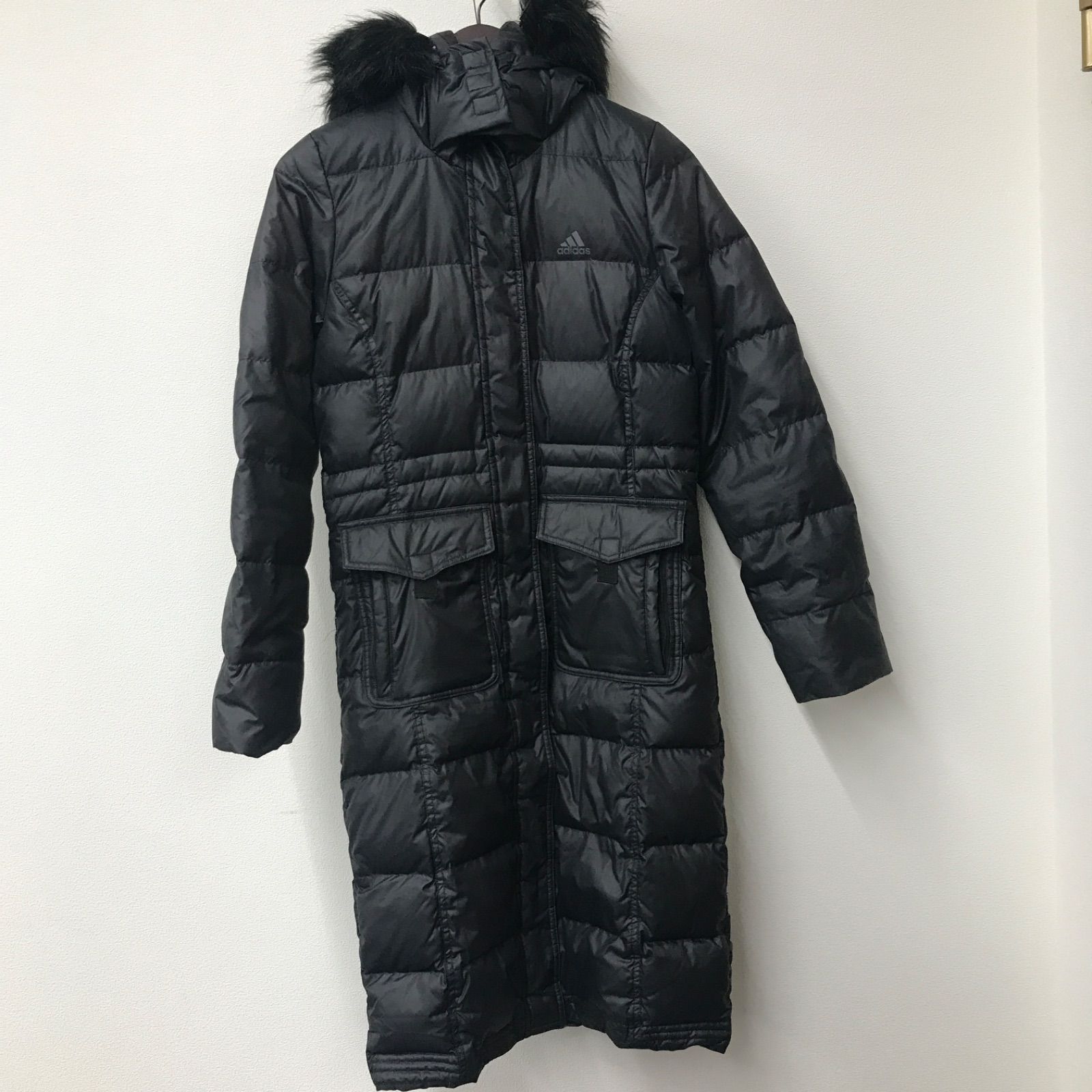 ✨SALE✨adidas ダウンコート ブラック Lサイズ 美品 adidas ベンチコート l ダウンコート ブラック L 軽量 黒 【公式