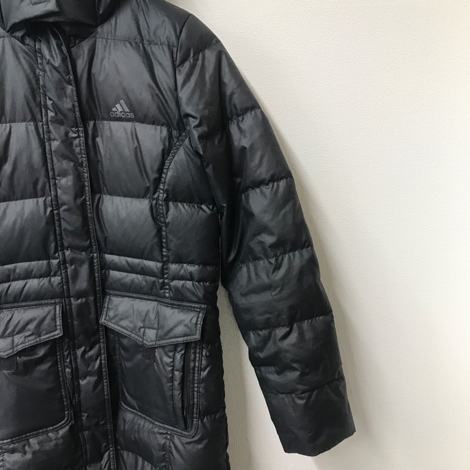 N3001 adidas アディダス フード付 ダウンコート ロング ダウン 
