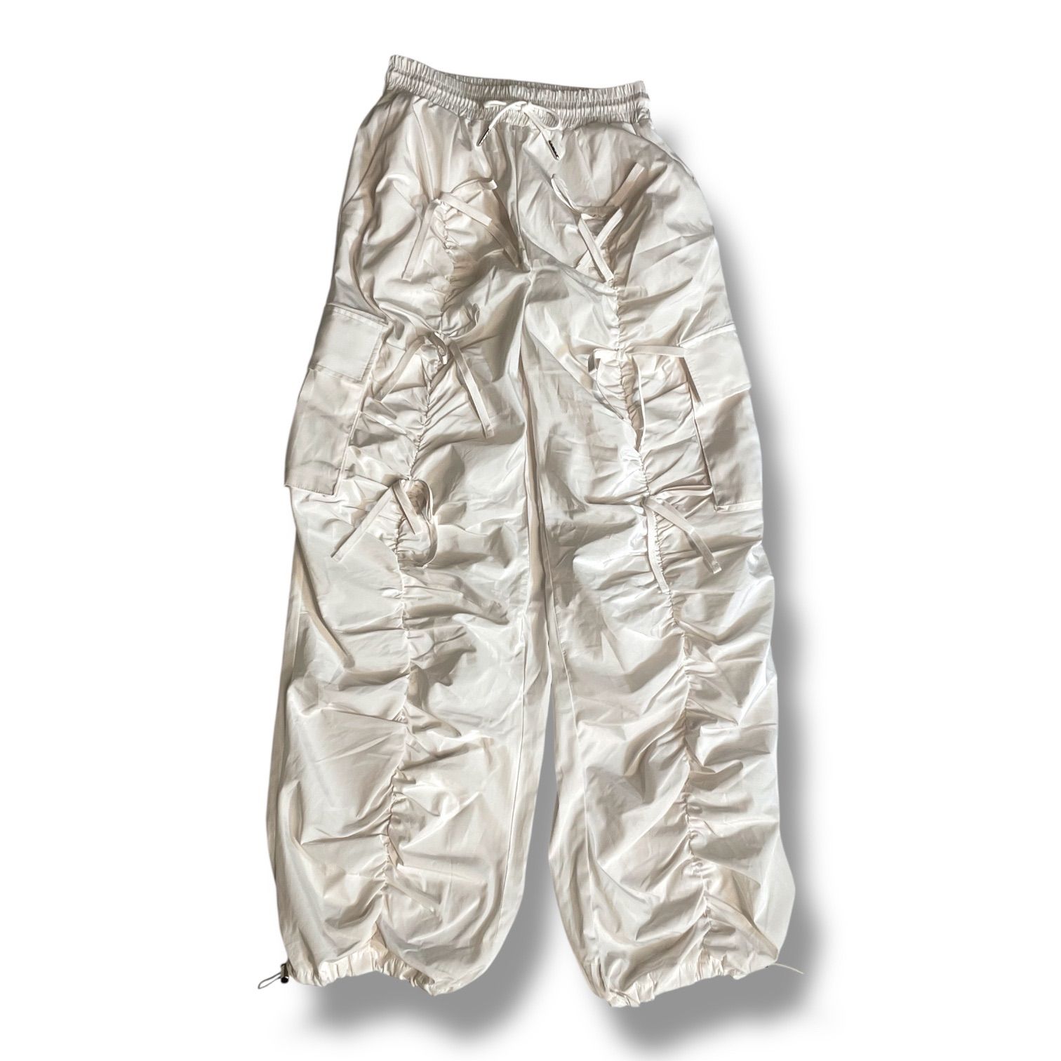 POPPY ポピー GATHER RIBBON CARGO PANTS ギャザーリボンカードパンツ