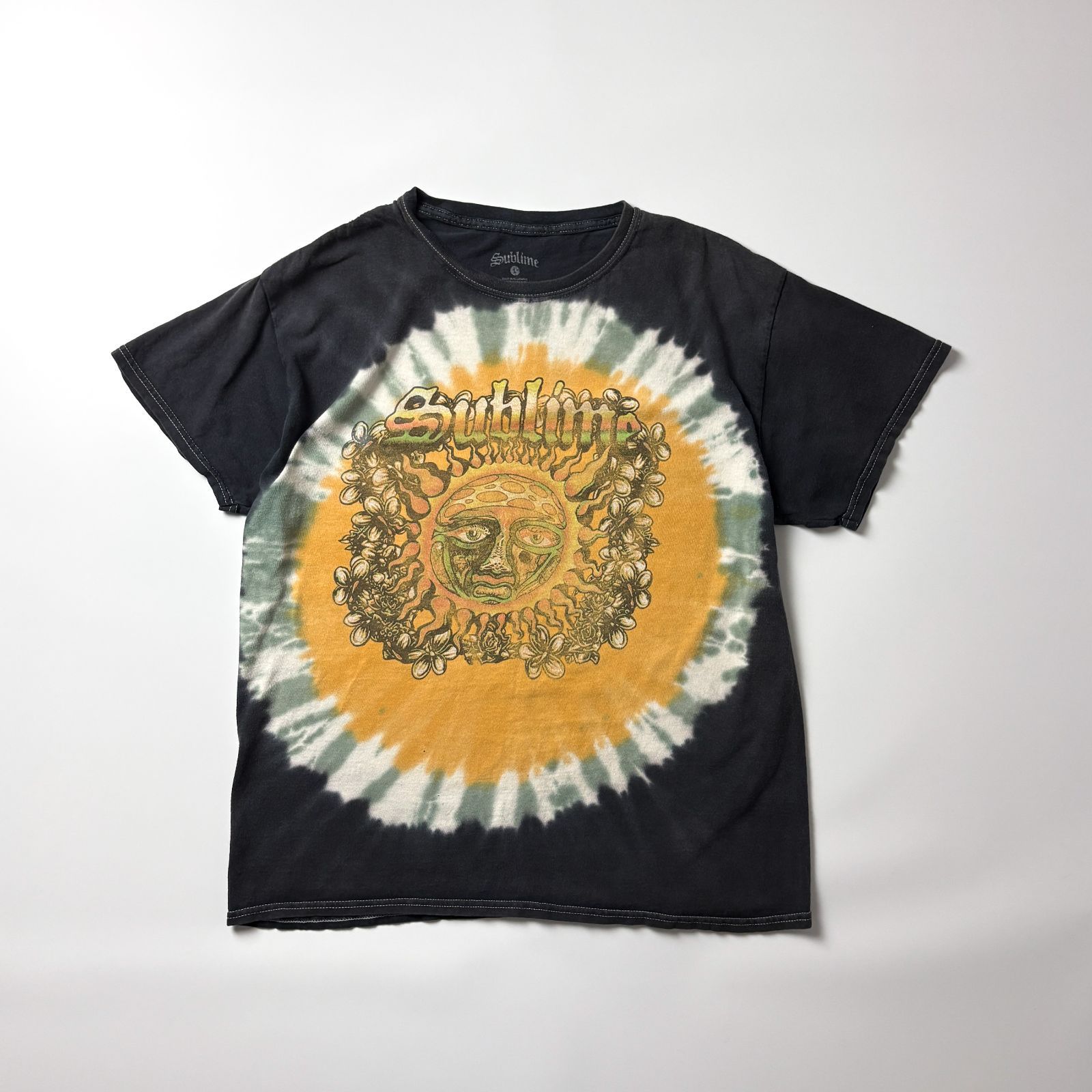Sublime サブライム Tシャツ L ブラック 黒 タイダイ バンドTシャツ 