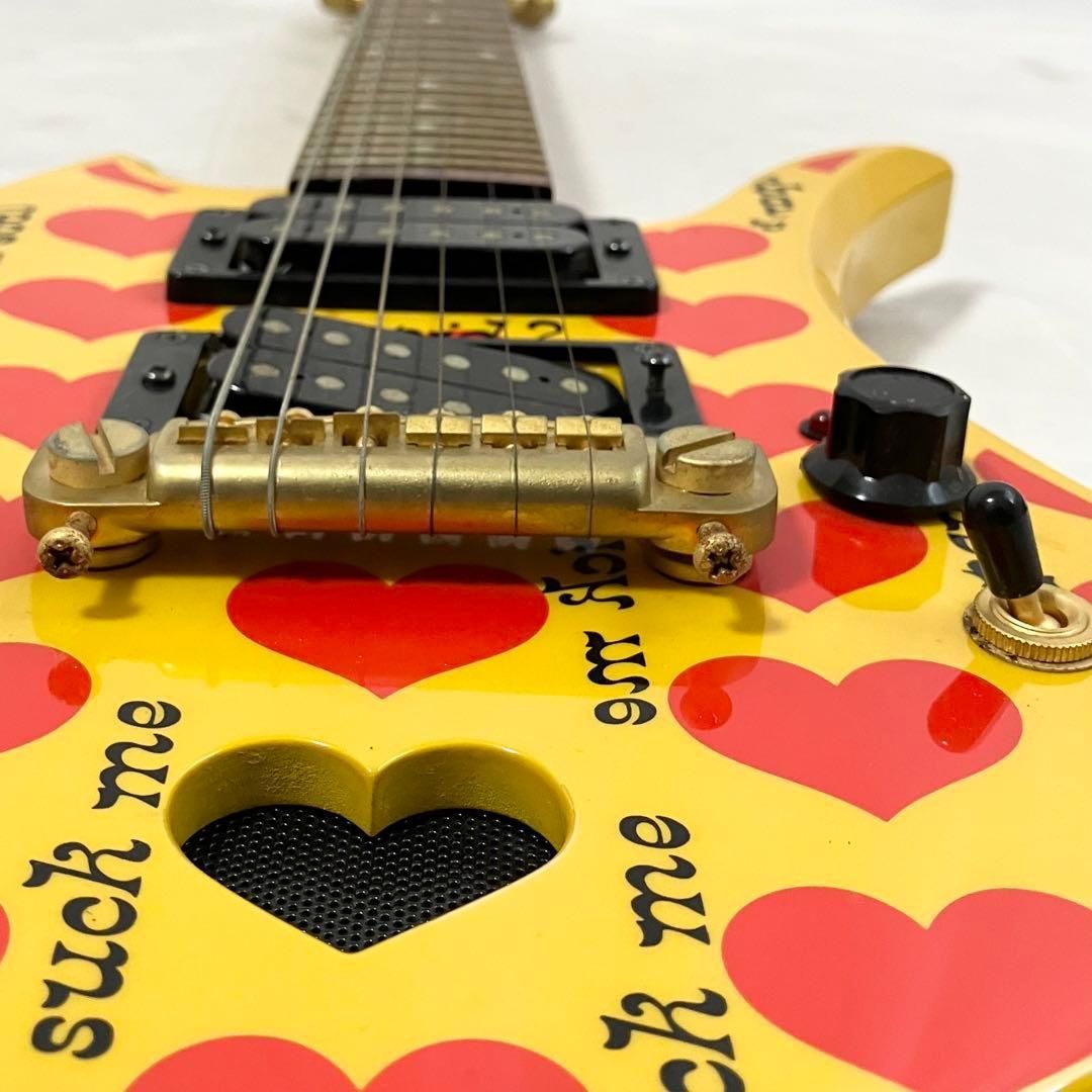 XJAPAN HIDE モデル　モッキンバードFERNANDES burny 中古】Fernandes / Burny MG-165S HY XJapan hide Model Yellow Heart