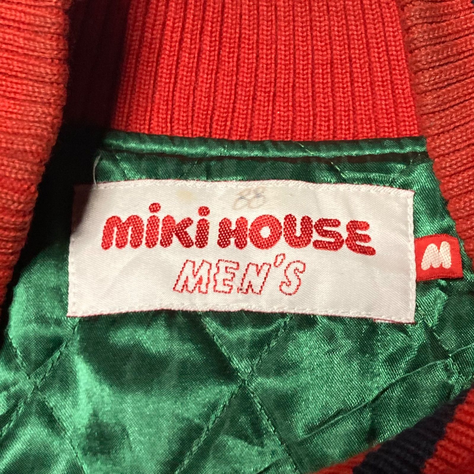90s】【MIKI HOUSE】刺繍 スタジャン ジャケット ビンテージ 古着-グッズ