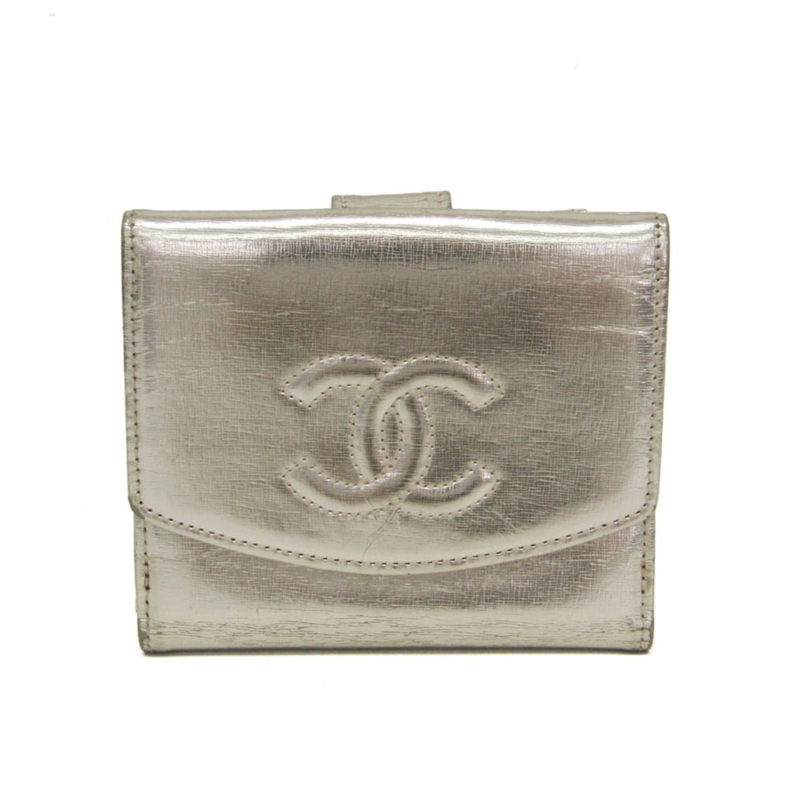 シャネル(Chanel) ココマーク レディース パテントレザー 財布（二