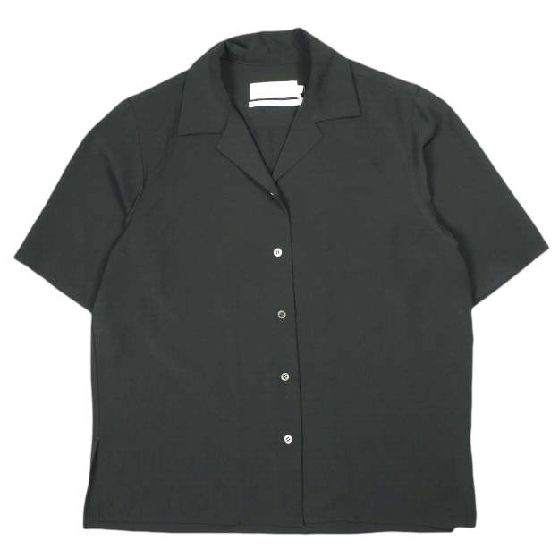 Graphpaper グラフペーパー 21SS 日本製 Matte Satin Open Collar Shirt マットサテン オープンカラーシャツ GL211-50091 00 BLACK 半袖 開襟 トップス【中古】【Graphpaper】 Graphpaper グラフペーパー 21SS 日本製 Matte Satin Open Collar