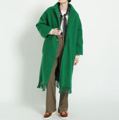 BEAMS BOY ビームスボーイ 22AW スライバーフリンジコート 13-19-0006