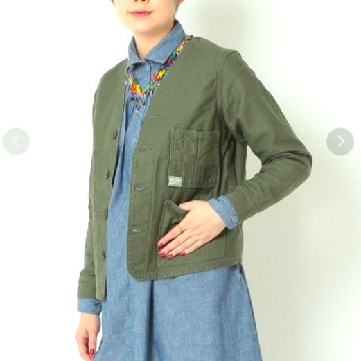 orslow x BEAMS fennica オアスロウ ビームスフェニカ 別注 日本製 Railroad jacket レイルロードジャケット 0 Olive ミリタリー ユーティリティ アウター【中古】【orslow × BEAMS fennica】 orslow x BEAMS fennica オアスロウ ビームスフェニカ 別注 日本製