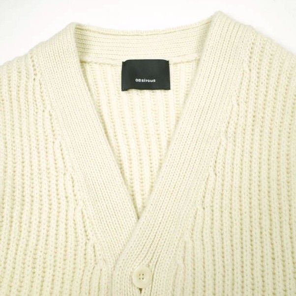 08sircus ゼロエイトサーカス 24AW 日本製 WOOL BROKEN KNIT CARDIGAN VEST ウールブロークンニットカーディガンベスト S24AW-KN05 1 ECRU ジレ 定価57,200円 トップス【中古】【08sircus】 08sircus ゼロエイトサーカス 24AW 日本製 WOOL BROKEN KNIT CARDIGAN