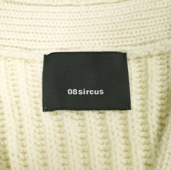 08sircus ゼロエイトサーカス 24AW 日本製 WOOL BROKEN KNIT CARDIGAN 08sircus ゼロエイトサーカス 24AW 日本製 WOOL BROKEN KNIT CARDIGAN