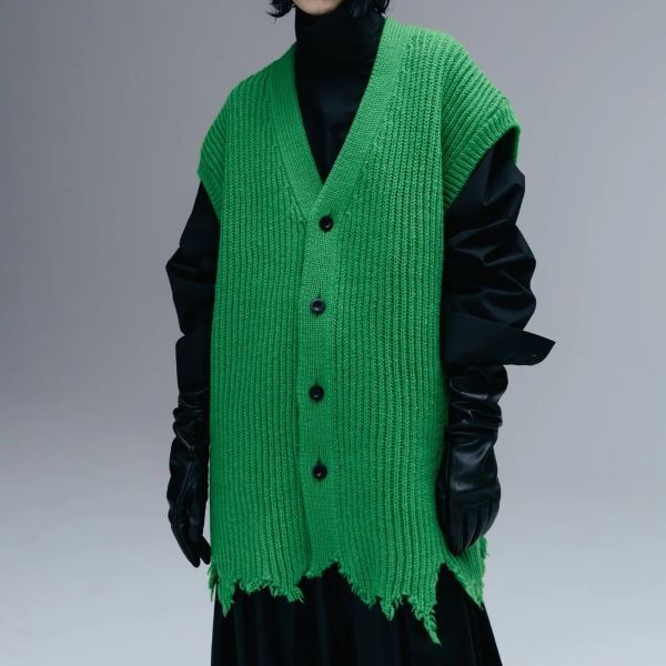 08sircus ゼロエイトサーカス 24AW 日本製 WOOL BROKEN KNIT CARDIGAN 08sircus ゼロエイトサーカス 24AW 日本製 WOOL BROKEN KNIT CARDIGAN