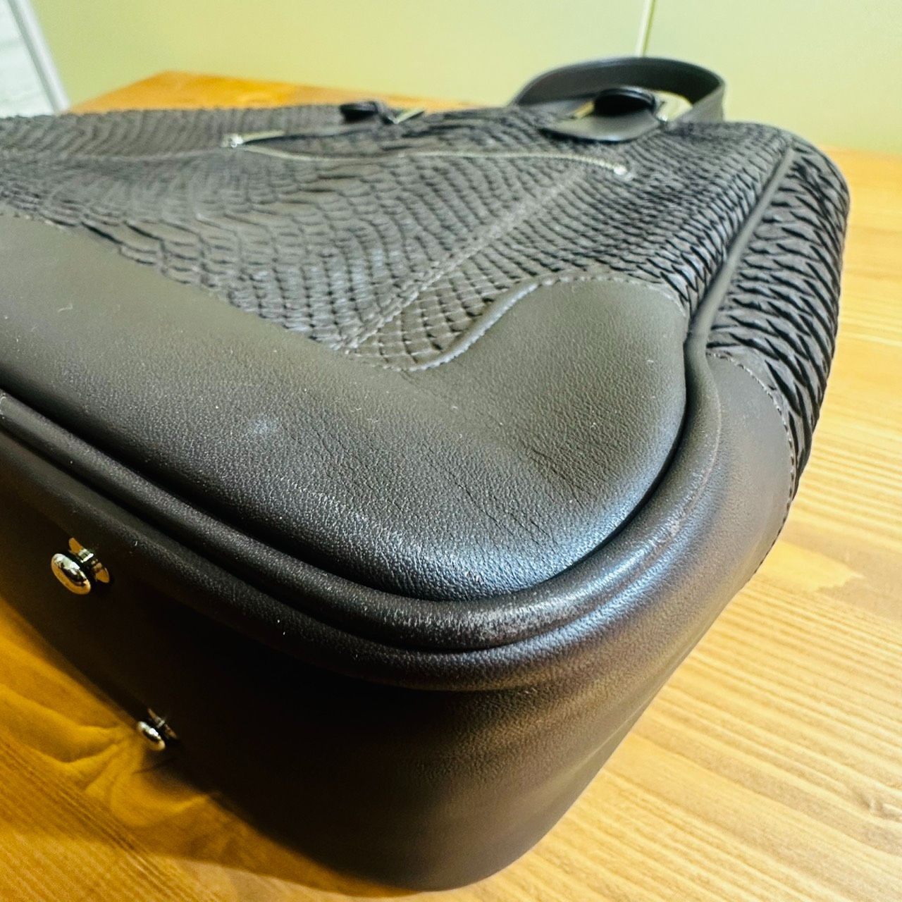錦】CELENCEE セレンシー パイソン トートバッグ ダークブラウン JRA 