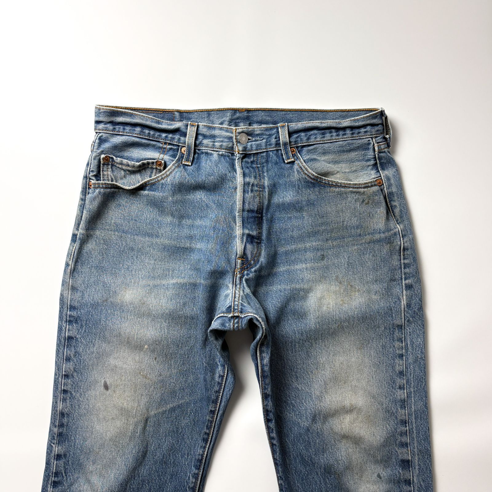 【希少 90s】Levi's 501xx ストレートデニム W35 USA製 リーバイス Levi's 501XX W35 L32 実寸 W35 L27 紺 ネイビー ジーンズ