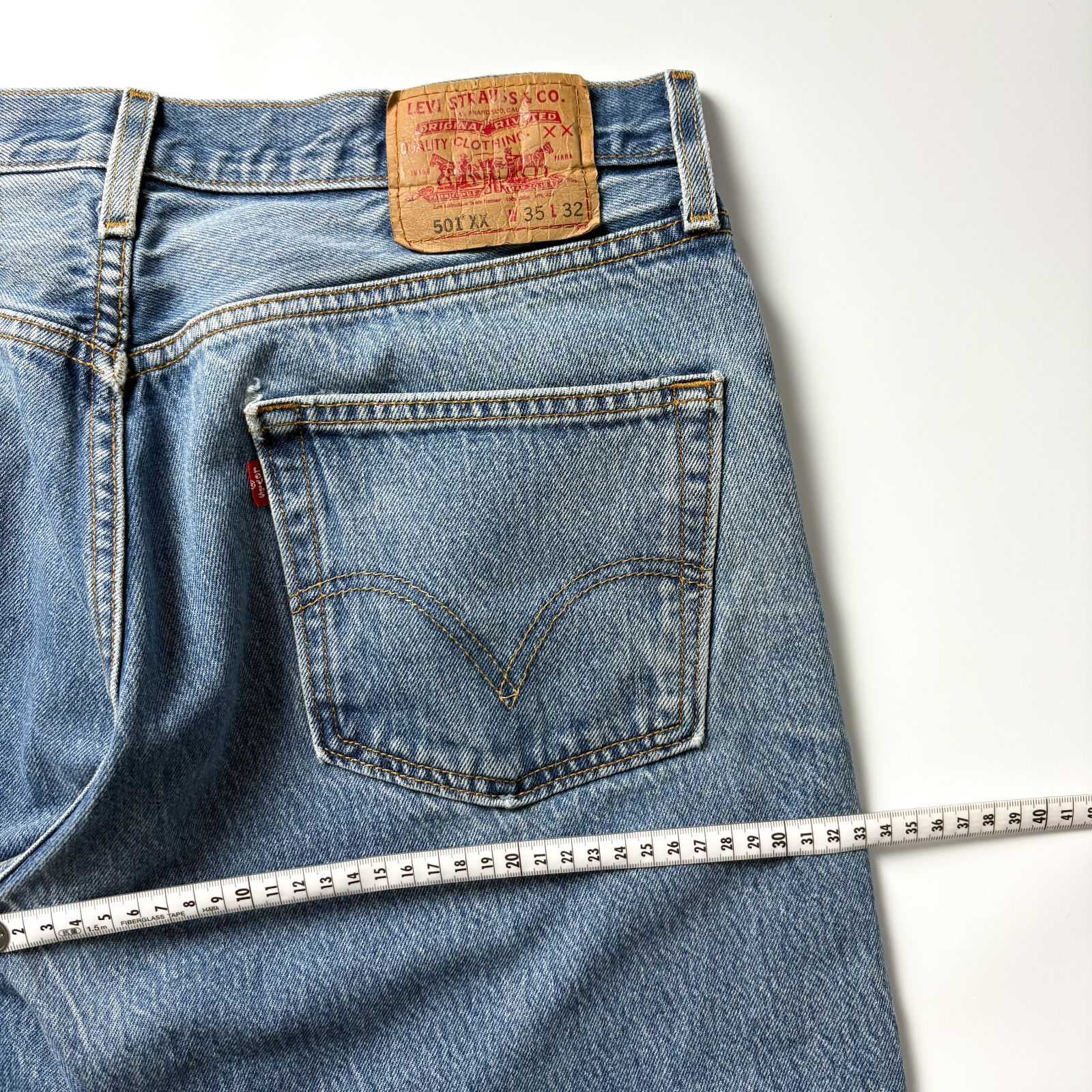 リーバイス Levi's 501XX W35 L32 実寸 W35 L27 紺 ネイビー ジーンズ