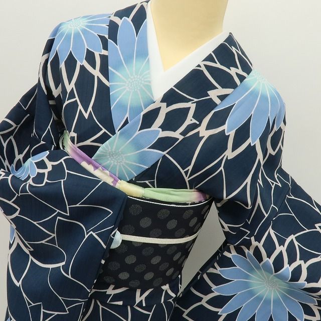 六花-RIKKA- 美品 洗える夏着物 薄物 トールサイズ 爽やかな太陽のよう