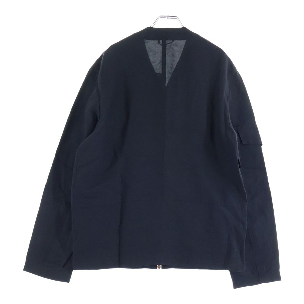 HERMES (エルメス) ジップアップ Vネック カーディガン ブラック