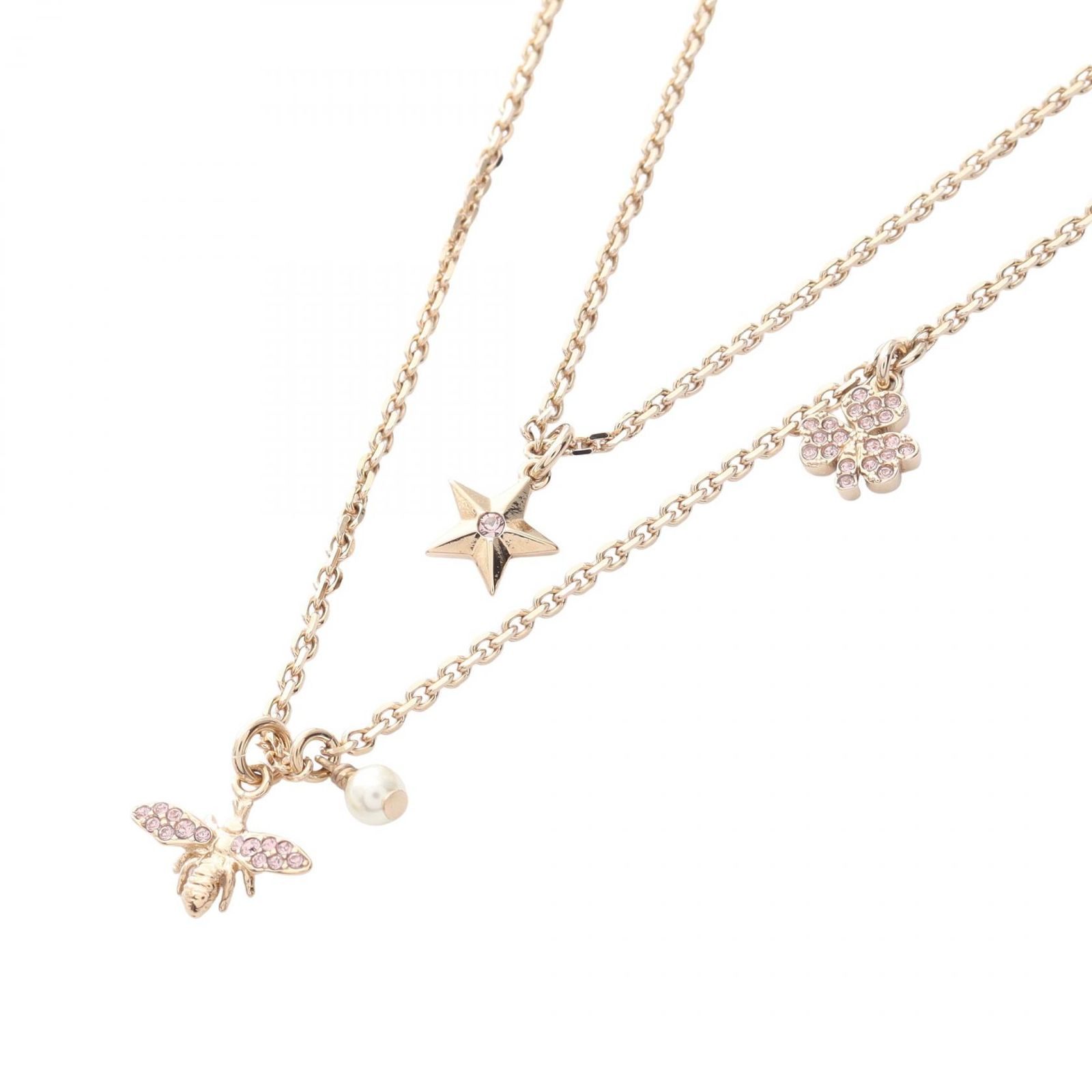 ディオール Dior ネックレス CDロゴ ビー GP（ゴールドメッキ 