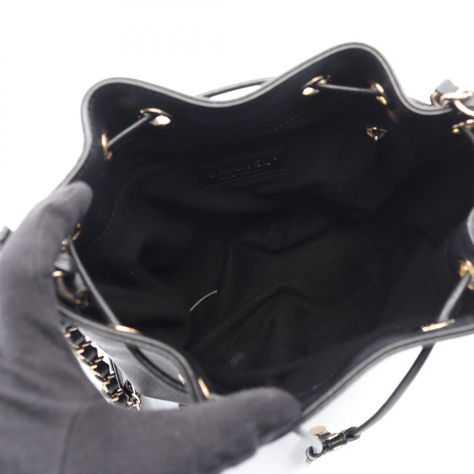 シャネル CHANEL ショルダーバッグ ドーヴィル AS1045 ブラック レザー 