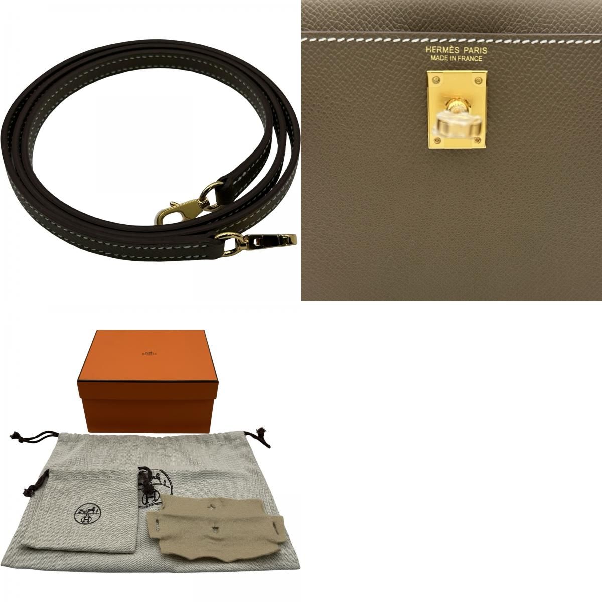 エルメス HERMES ミニケリー2 K刻 エトゥープ ゴールド金具 エプソン