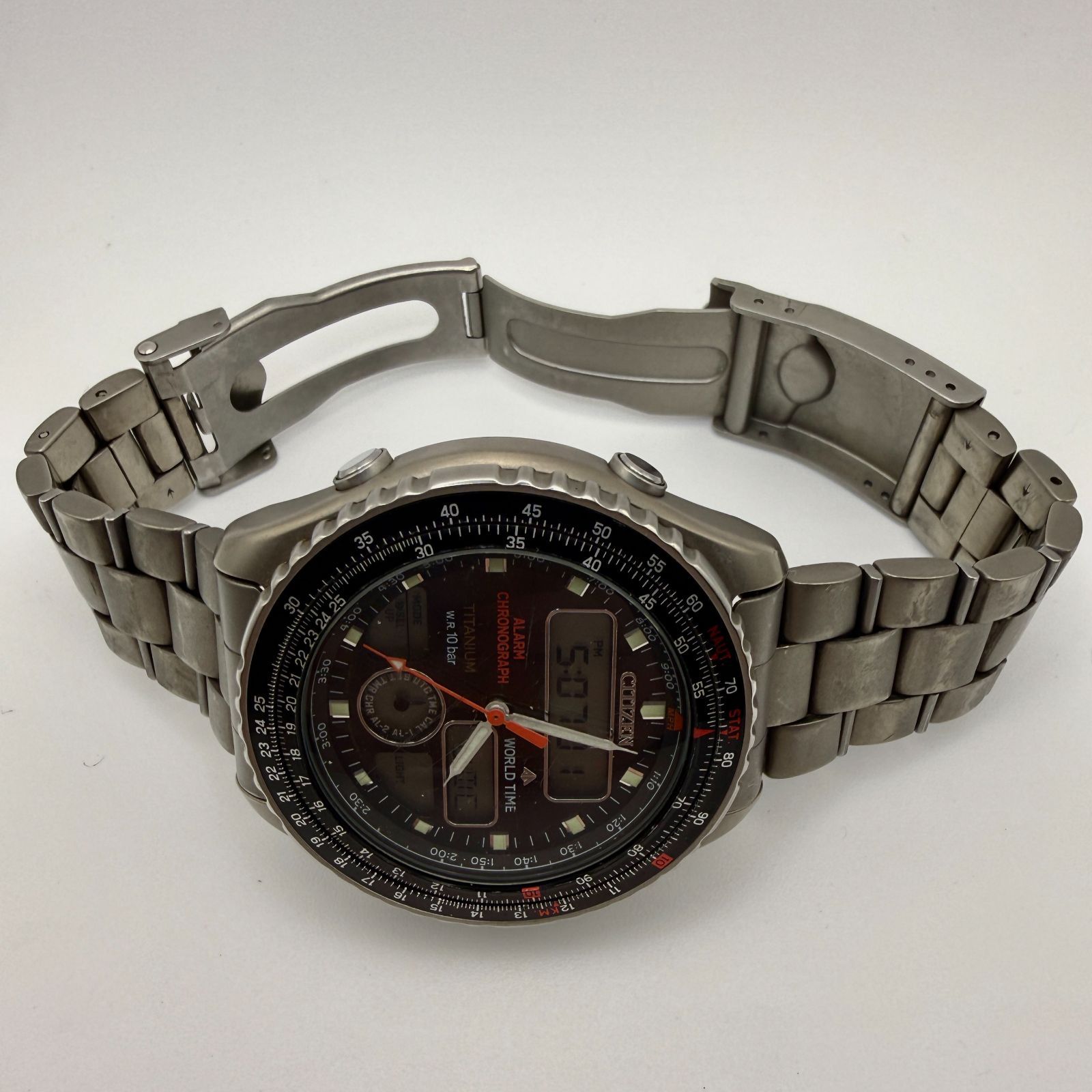 稼働品 CITIZEN シチズン ワールドタイム 腕時計 ジャンク C420-Q00010 