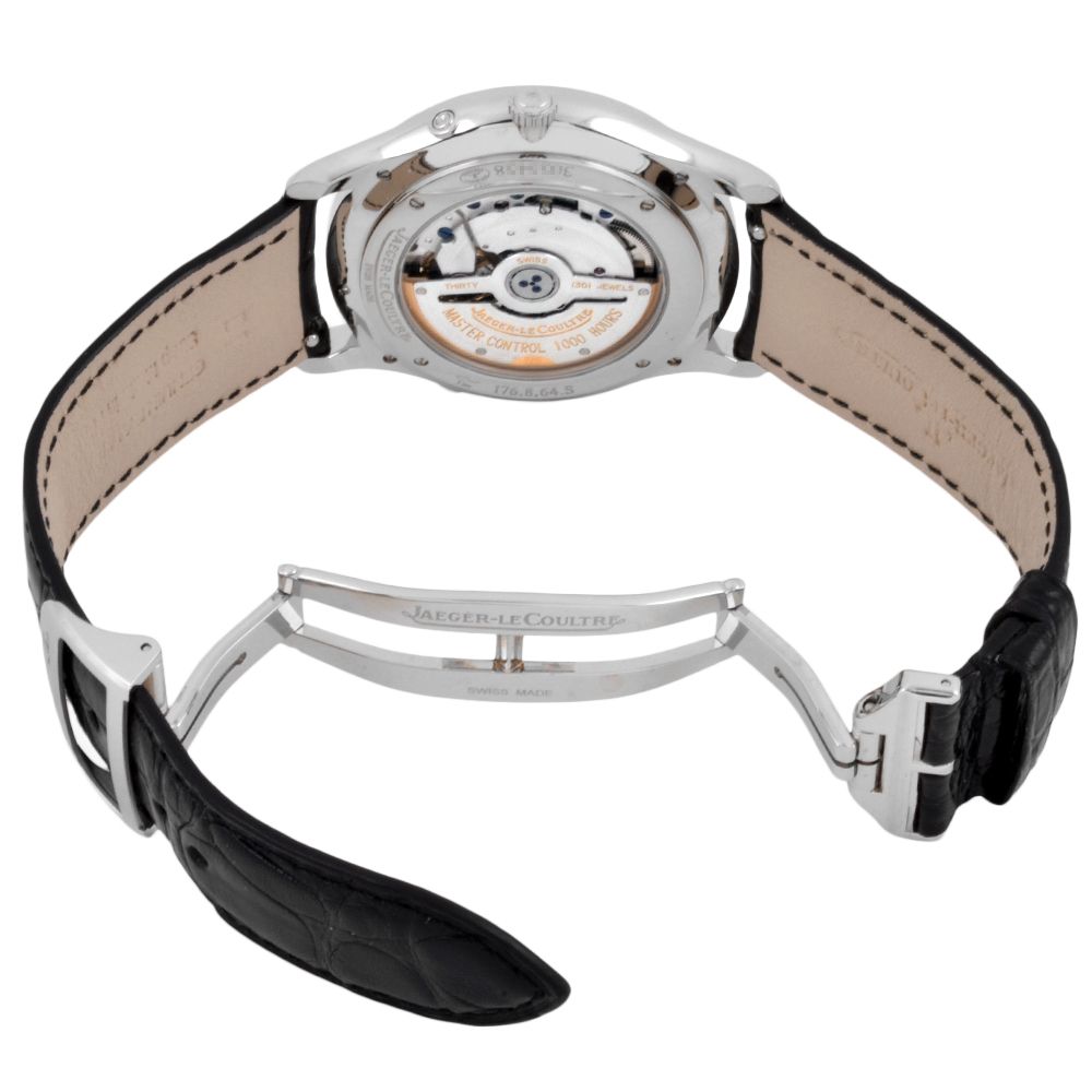 ジャガールクルト JAEGER LECOULTRE Q1368420 マスターウルトラスリム ムーン 腕時計 シルバー文字盤 デイト ムーンフェイズ  メンズ【中古】 ジャガールクルト JAEGER LECOULTRE Q1368420 マスターウルトラスリム