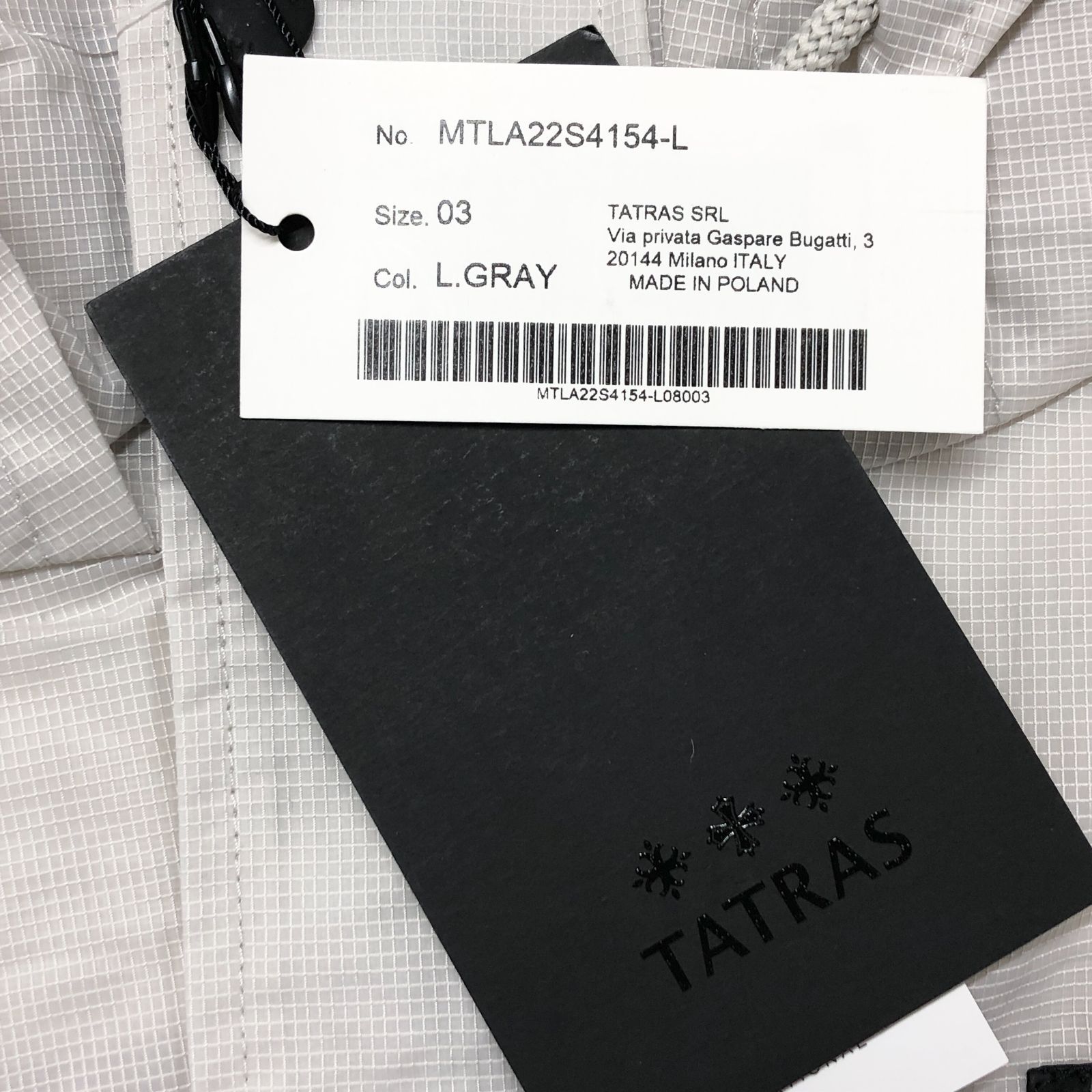 新品未使用 TATRAS (タトラス) アラマック ナイロンジャケット 3 