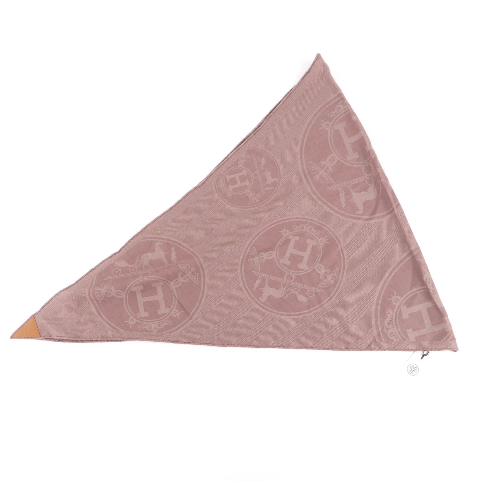 未使用品☆HERMES エルメス ロザンジュGM カシミヤ シルク混 トープ