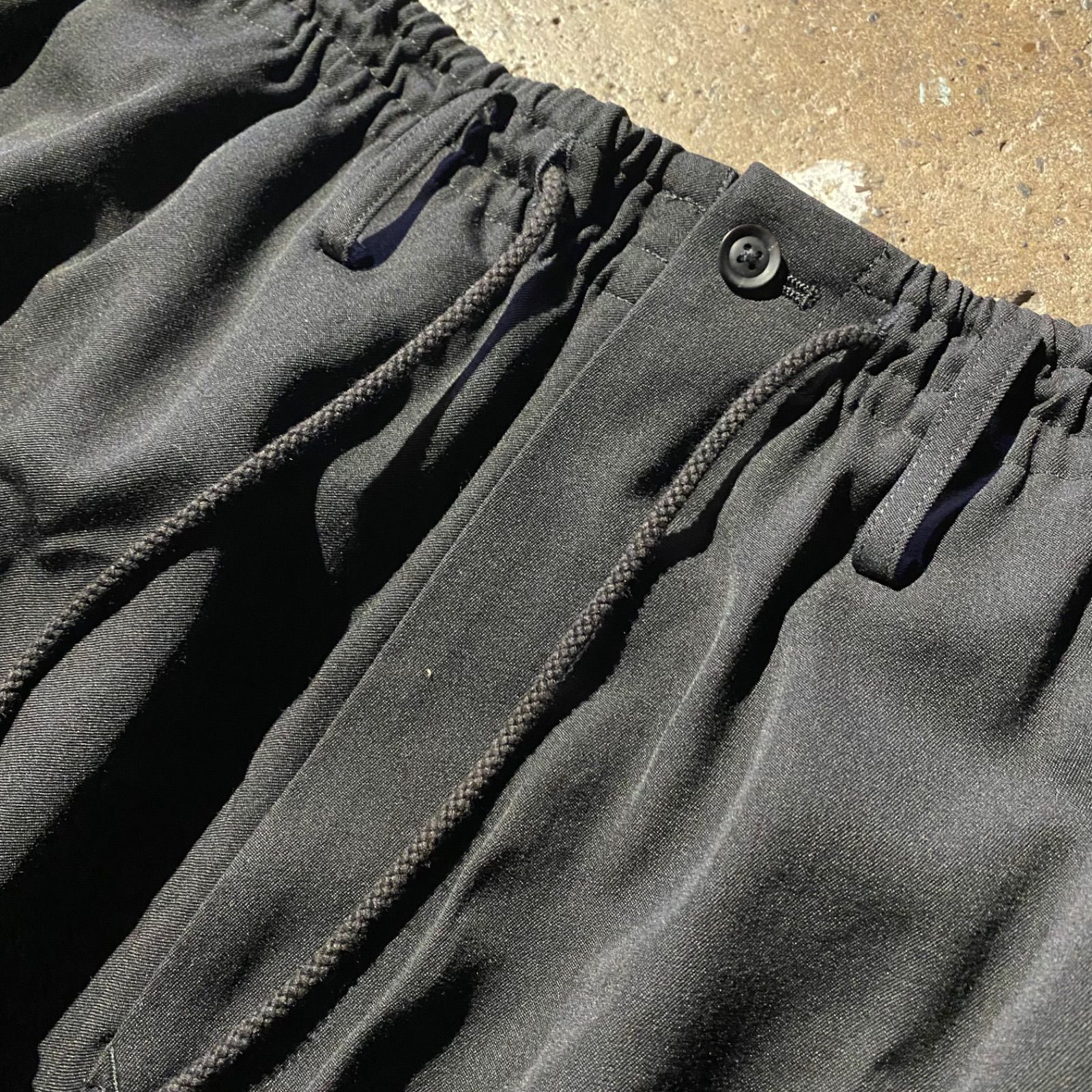新品　2025-26AWヨウジヤマモトプールオム　ウールギャバ　サルエルパンツ Yohji Yamamoto POUR HOMME 26ss ウールギャバ ドローコードサルエル