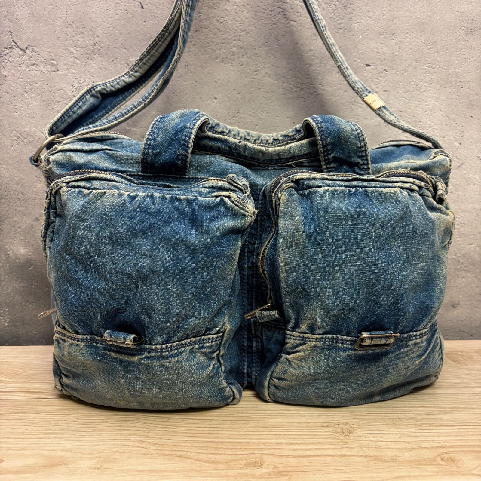 PORTER 80年代 デニム ショルダーバッグ 2WAY ヴィンテージ スピナー
