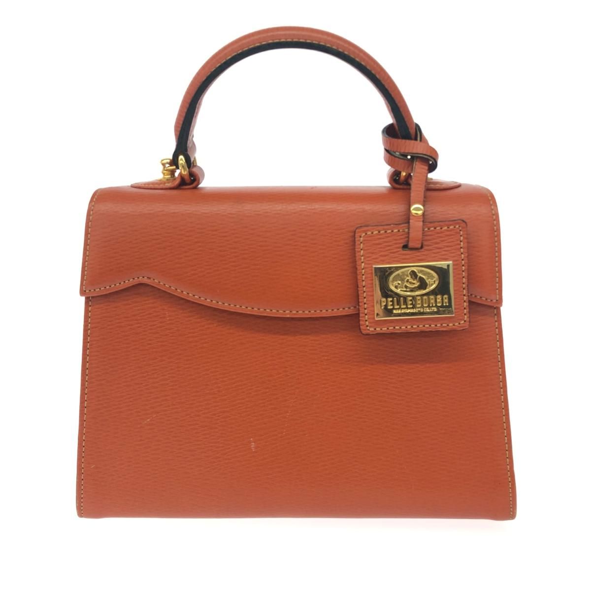 PELLE BORSA ペレボルサ 2WAYハンドバッグ レザー ヴィンテージ 