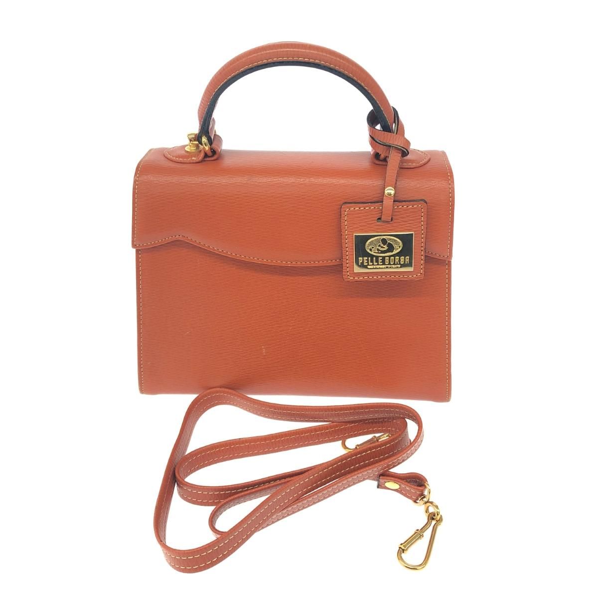 PELLE BORSA ペレボルサ 2WAYハンドバッグ レザー ヴィンテージ 