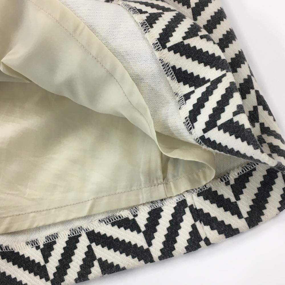 【美品】パーリーゲイツ スカート 白×グレー ギザギザヘリンボーン調 ウール混 裏地付 レディース 0(S) ゴルフウェア PEARLY GATES 美品】パーリーゲイツ スカート 白×グレー ギザギザヘリンボーン調